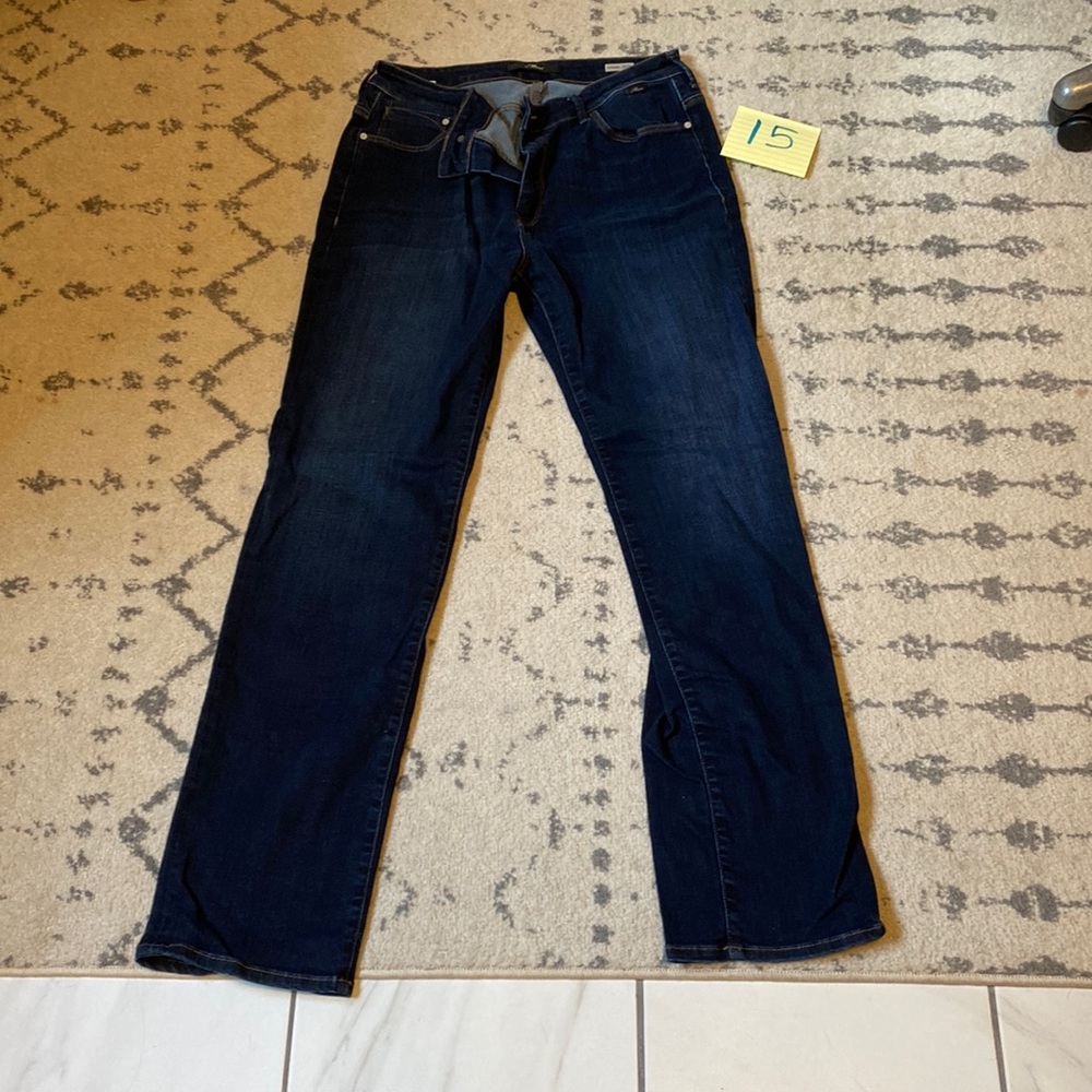 Mavi Kendra High-Rise Straight Leg size (32) Jeans Medium Dark Wash